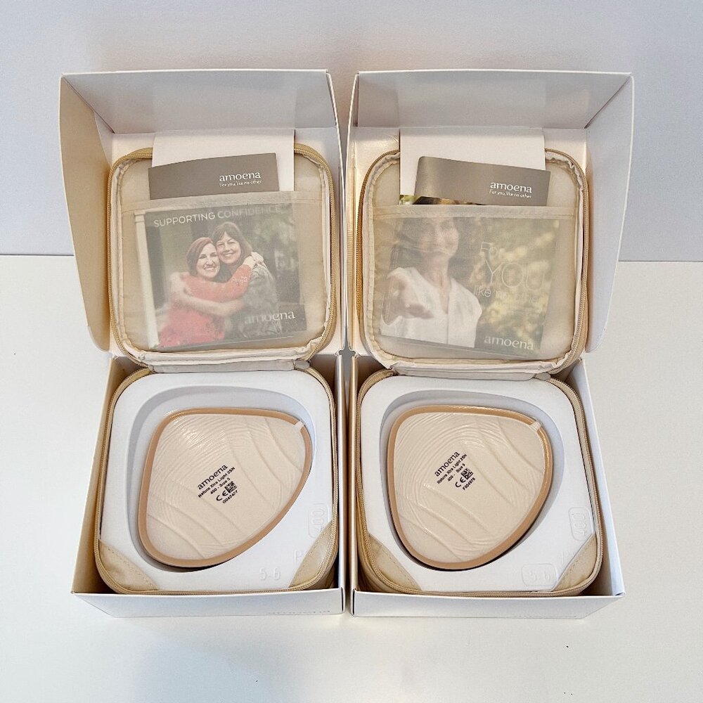 Amoena Prosthetic Breast Forms for Mastectomy, Set of 2, Natura Xtra Light 2S - Picture 2 of 5